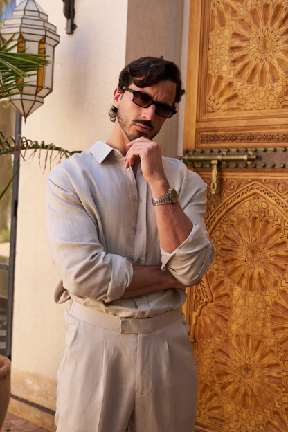 Table for Two Linen Shirt – Beige