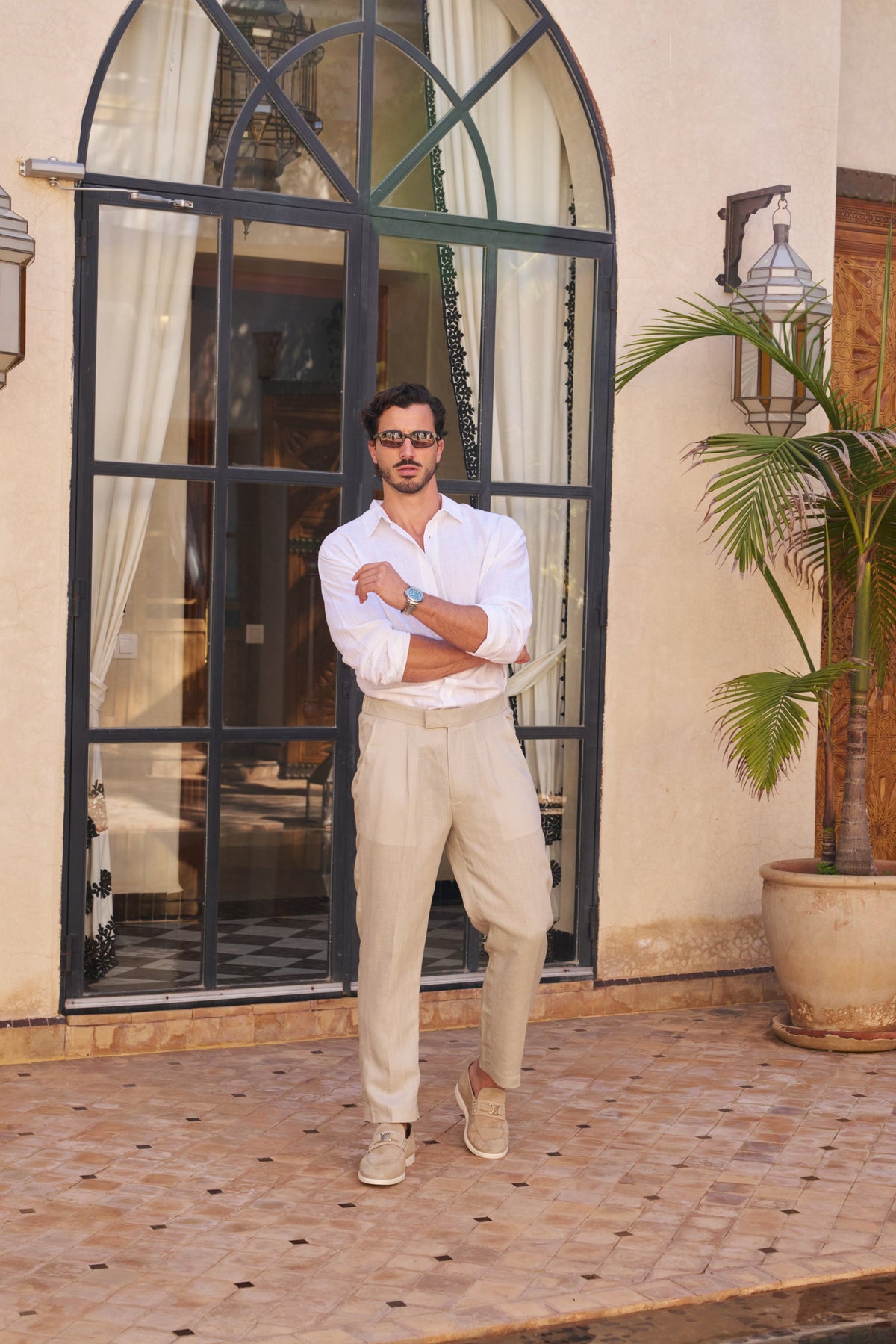 Table for Two Linen Shirt – White