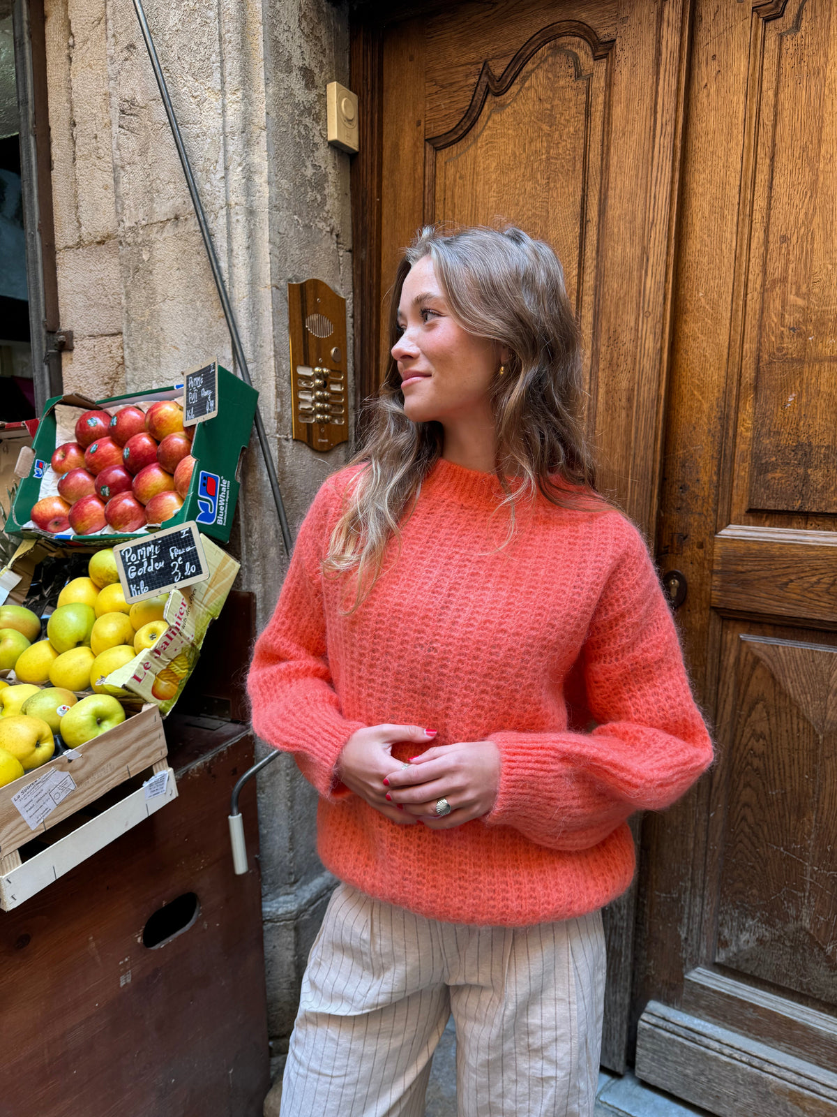 Elina knit - Coral orange